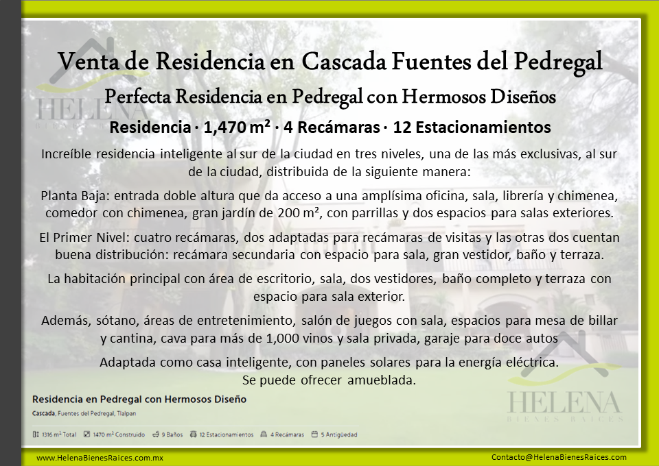 Fuentes del Pedregal, Tlalpan 14140, 4 Habitaciones Habitaciones,CASA HABITACIÓN,EN VENTA,1160