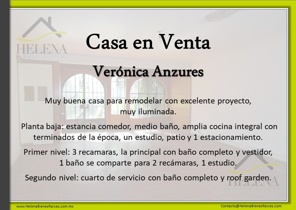 Verónica Anzúres, Miguel Hidalgo 11300, 4 Habitaciones Habitaciones,CASA HABITACIÓN,EN VENTA,1043