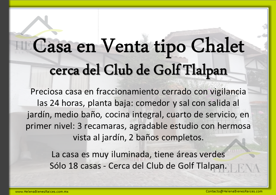 cerca del Club de Golf Tlalpan, Tlalpan 14608, 3 Habitaciones Habitaciones,CASA HABITACIÓN,EN VENTA,1054