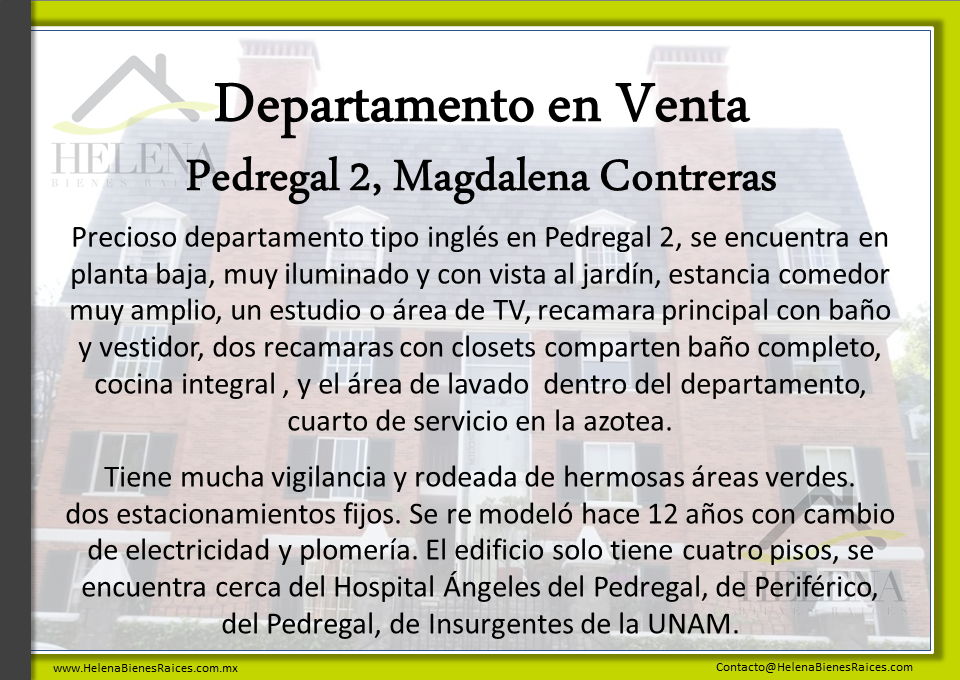 Pedregal 2, Magdalena Contreras 10720, 3 Habitaciones Habitaciones,DEPARTAMENTO,EN VENTA,1059