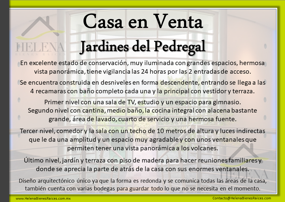 Jardines del Pedregal, Alvaro Obregón 01900, 4 Habitaciones Habitaciones,CASA HABITACIÓN,EN VENTA,1066